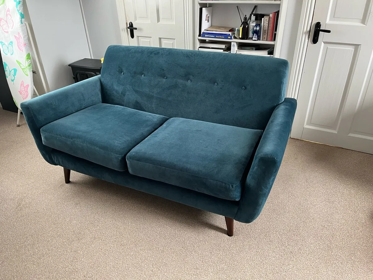 Two Seater Velvet Couch - Image 1