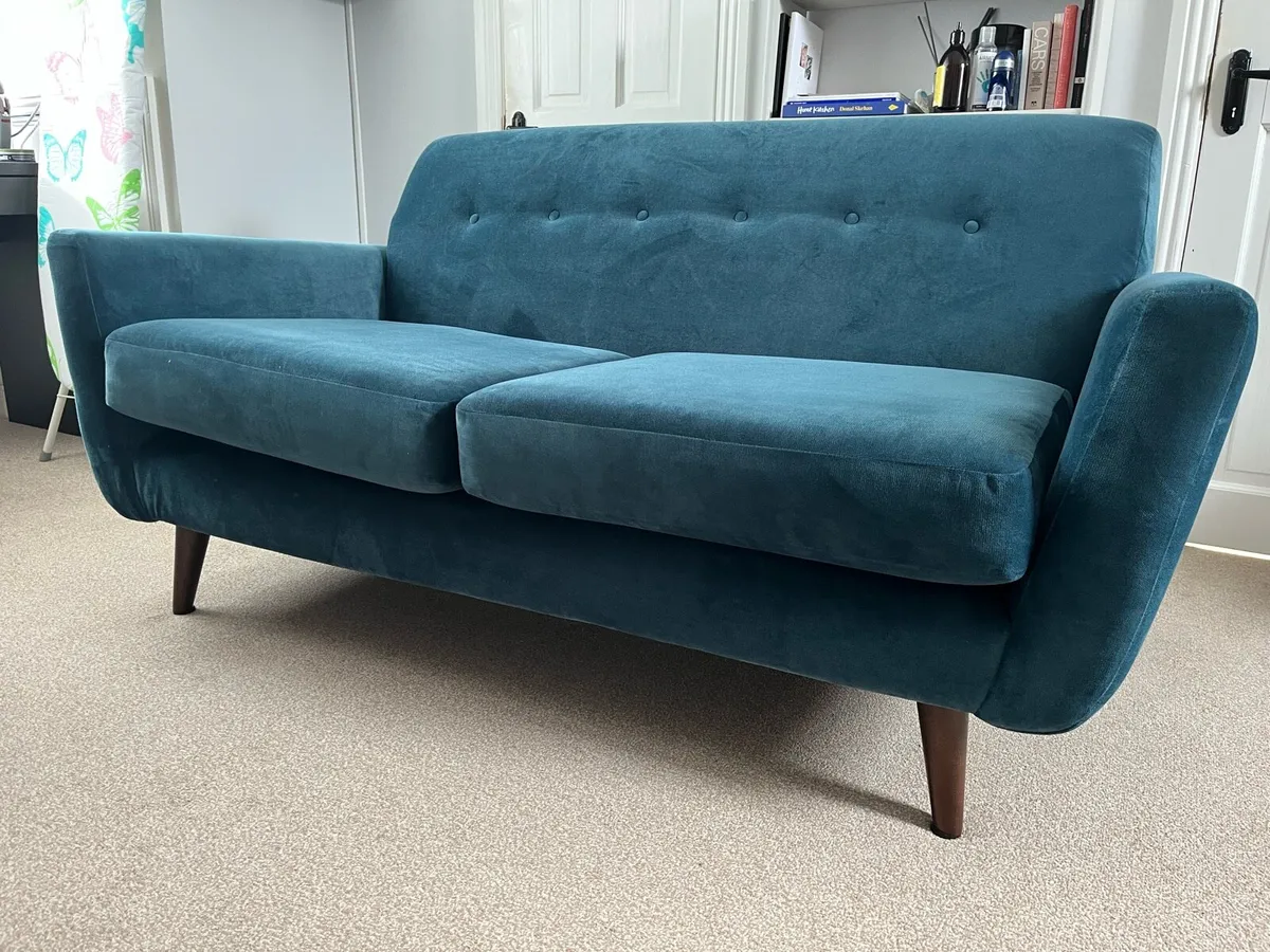 Two Seater Velvet Couch - Image 2