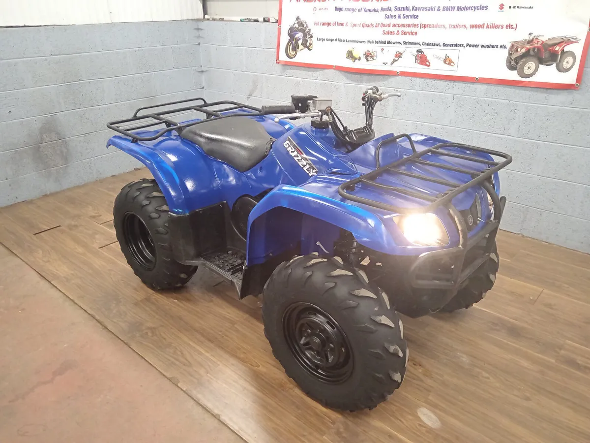 Yamaha YFM350 Grizzly Quad Blue - Image 4