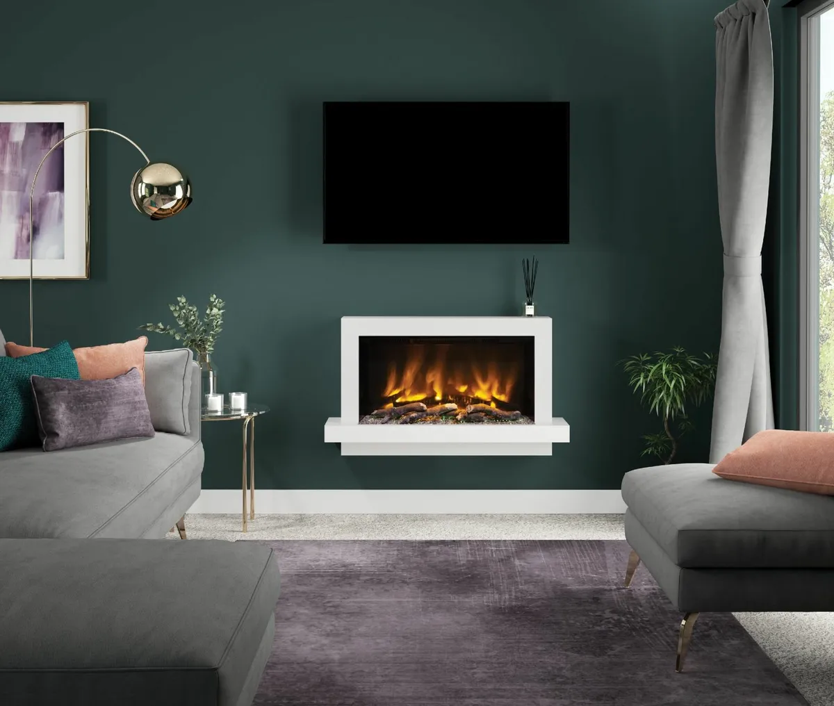 HUXTON PRYZM Electric Fireplace Suite - Image 1