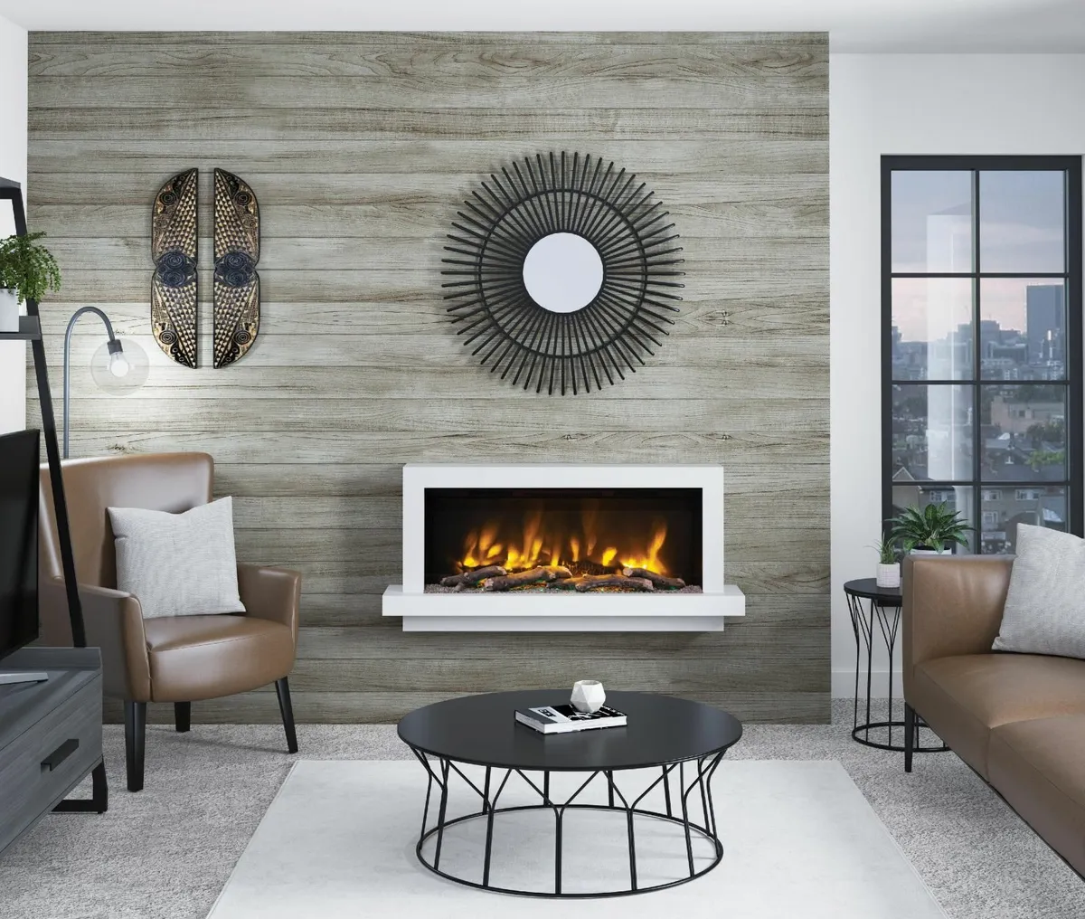 HUXTON PRYZM Electric Fireplace Suite - Image 2