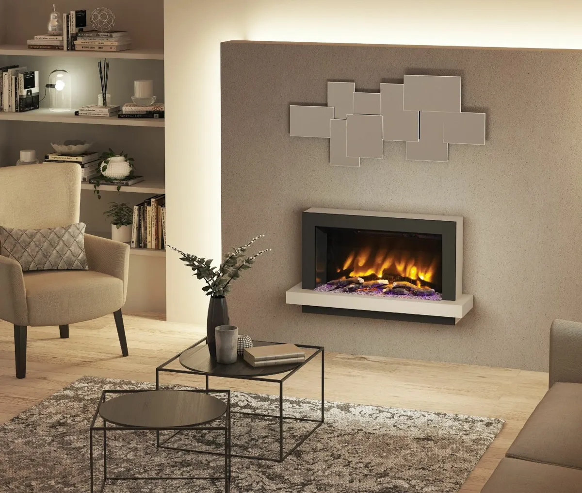 HUXTON PRYZM Electric Fireplace Suite - Image 3