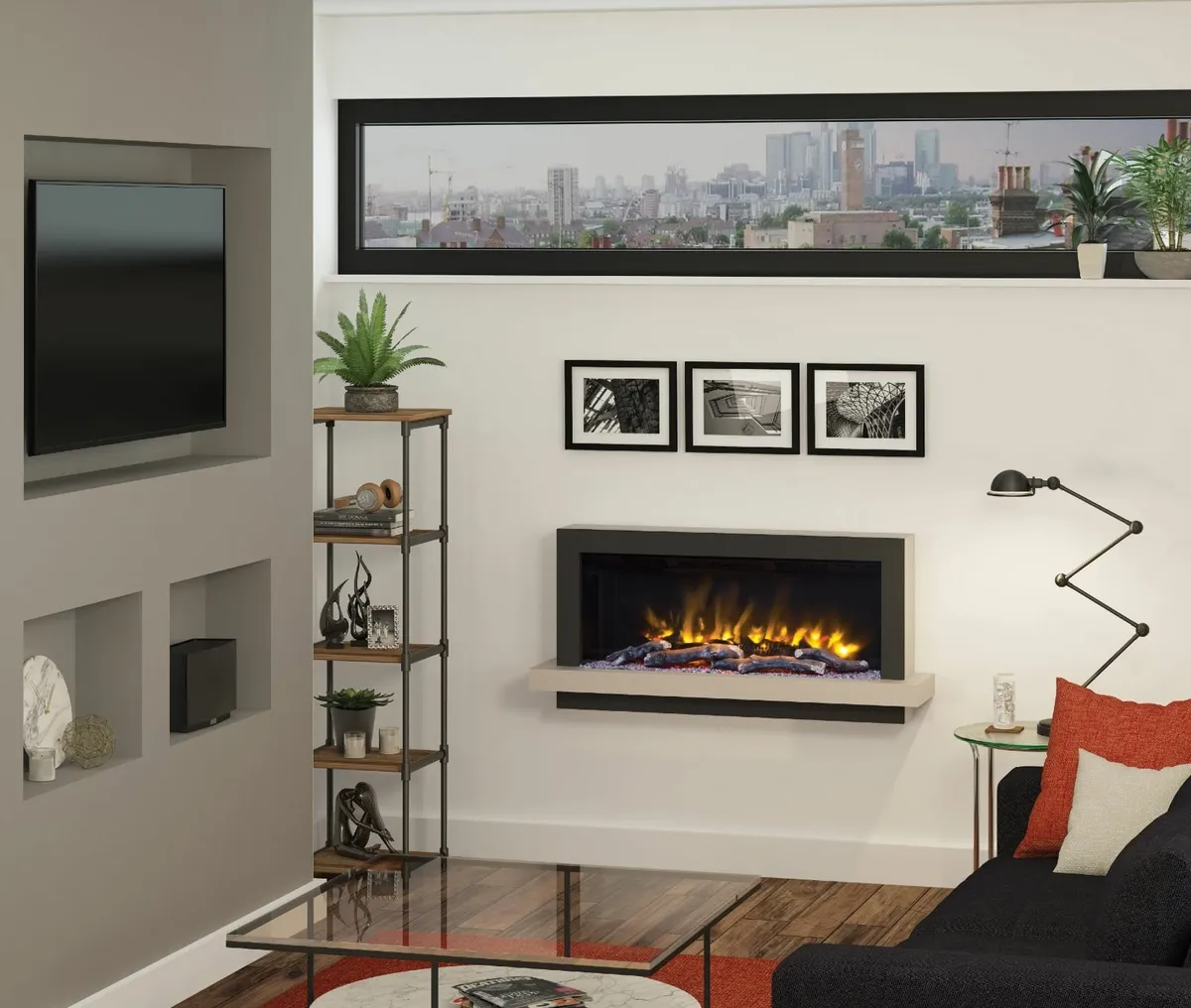 HUXTON PRYZM Electric Fireplace Suite - Image 4