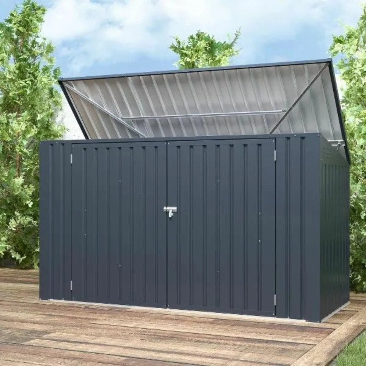 Metal Wheelie Bin Storage – 3 Bay - Image 4