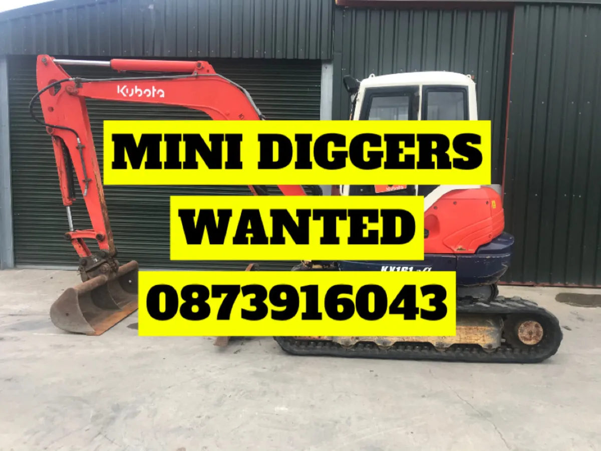 Mini diggers wanted