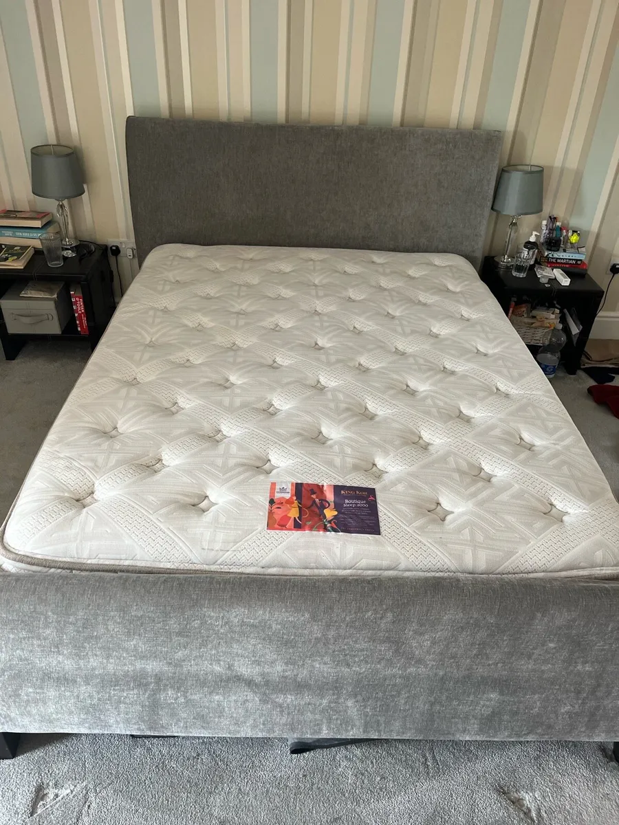 King size bed & mattress - Image 1