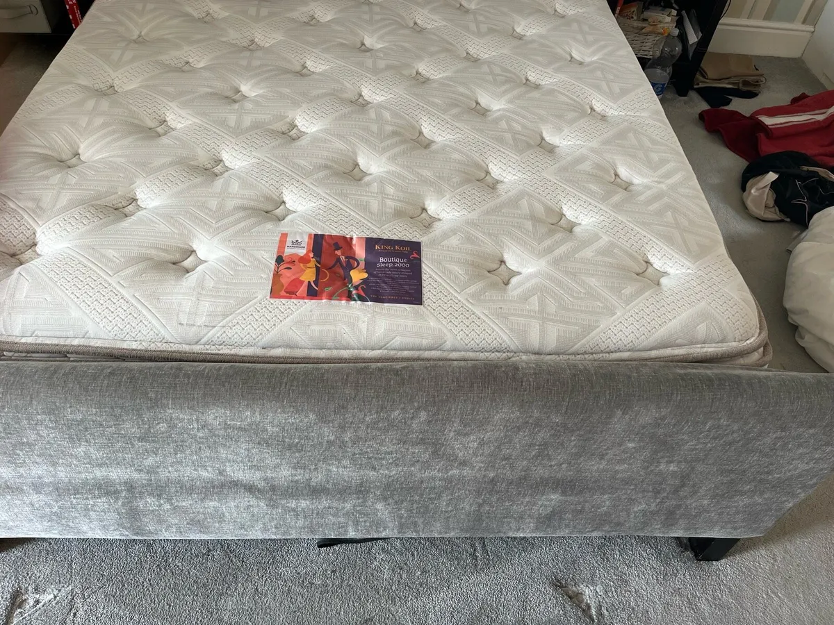 King size bed & mattress - Image 3