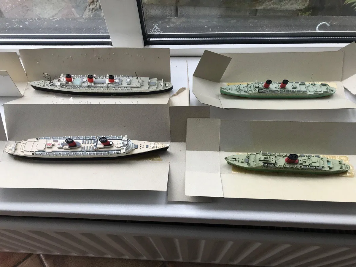 Die-cast model ships