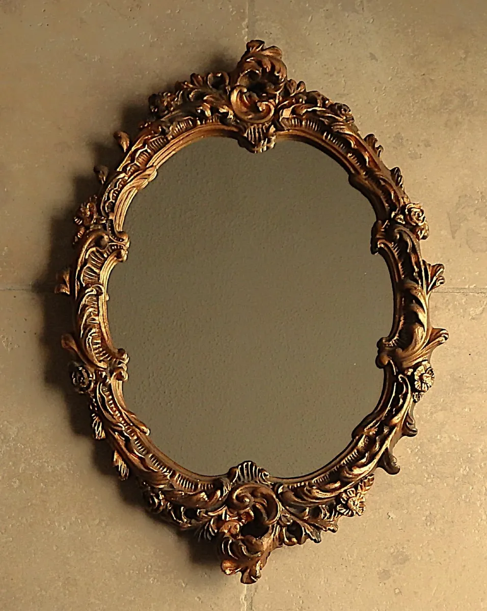 Wall Mirror in Ornate Vintage Plaster Frame - Image 1