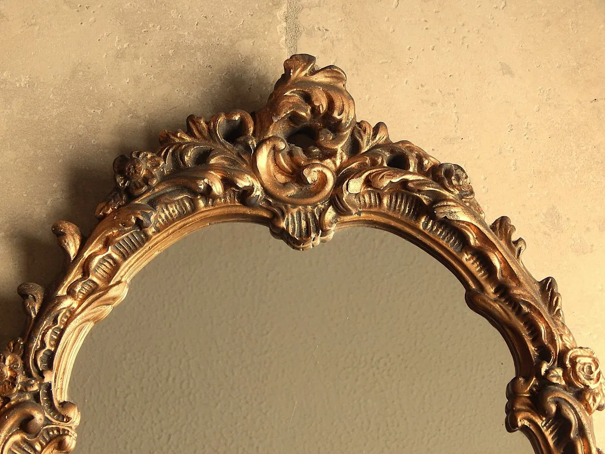 Wall Mirror in Ornate Vintage Plaster Frame - Image 2