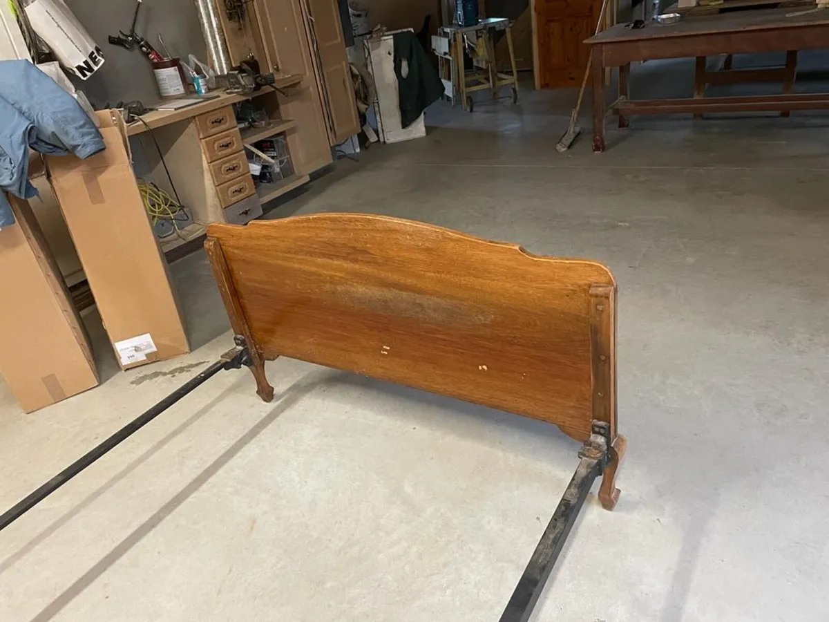 Antique Mahogany Double bed - Image 3