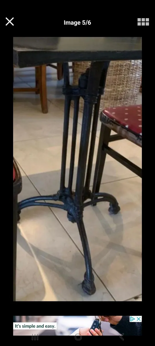 Cast iron table bases - Image 2