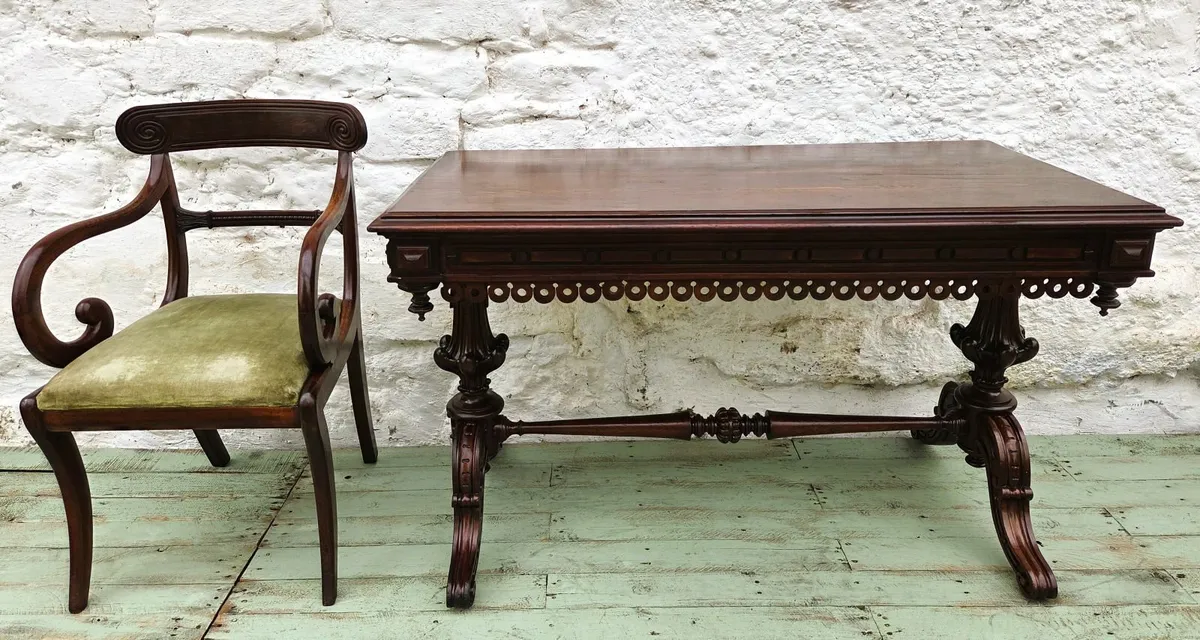 Antique Mahogany Side Table- Circa 1900 - Image 4