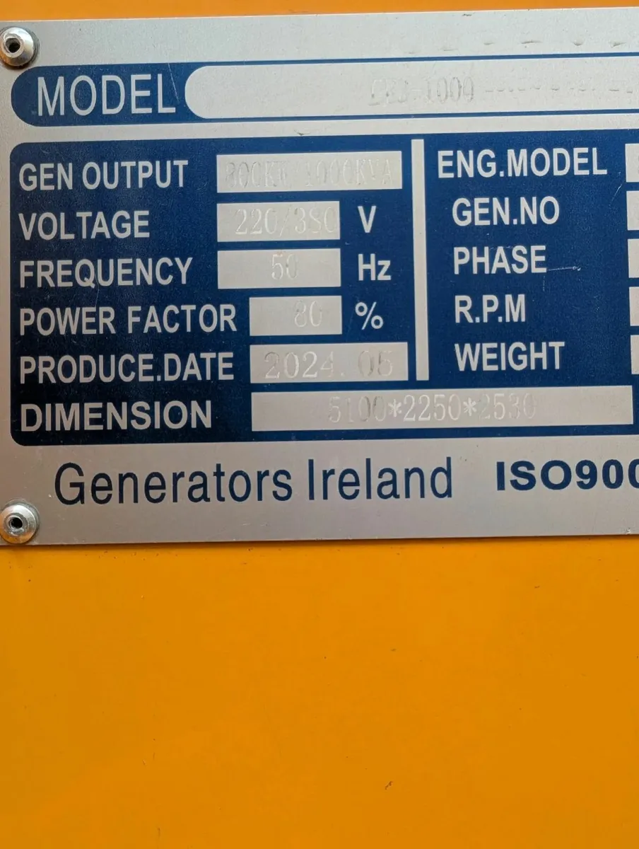 Generator Weichai 1000 KVA - Image 3