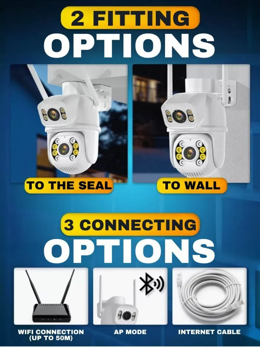 6MP Double CCTV Camera Home Security System - Image 4