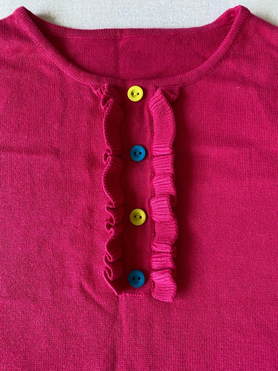 Brand new Girl’s Knitted Floral Pink Long Dress - Image 2