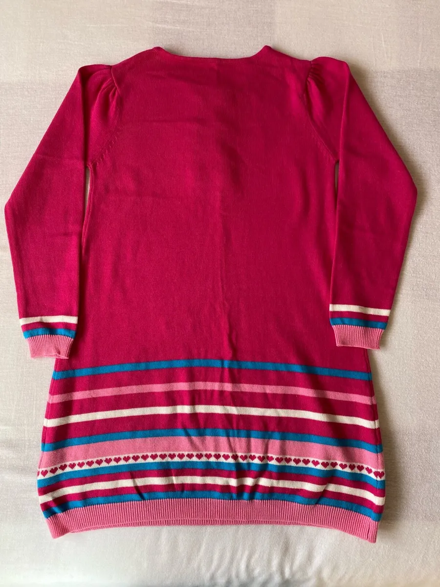 Brand new Girl’s Knitted Floral Pink Long Dress - Image 4
