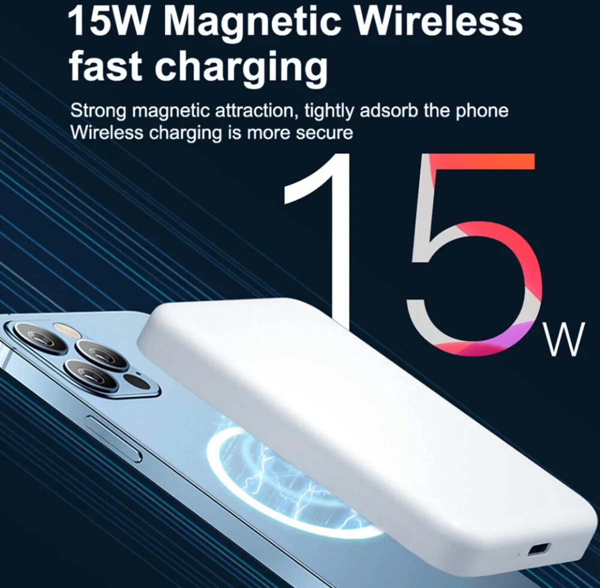 Wireless Magnetic Power Bank 10000mAh for Mobile - Image 4