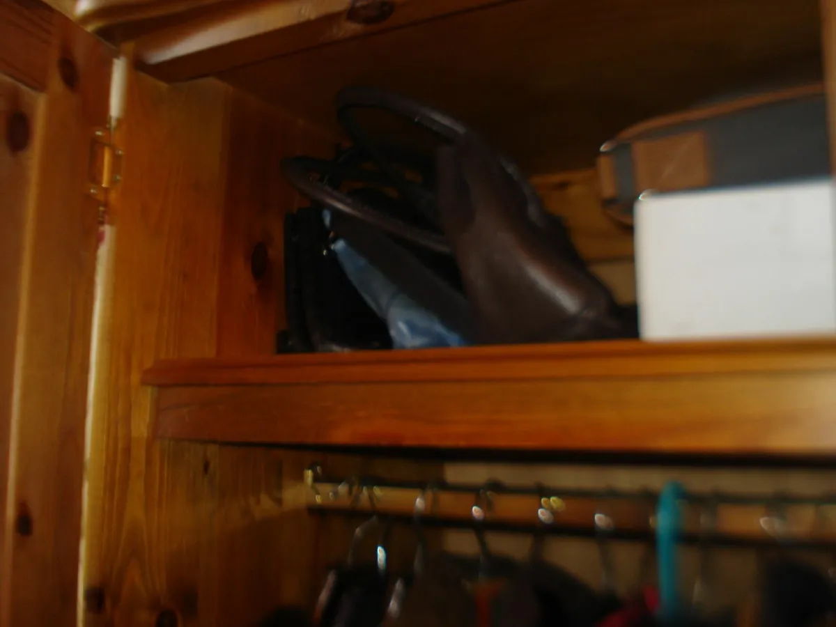 SOLID IRISH DARK PINE WARDROBE. - Image 4
