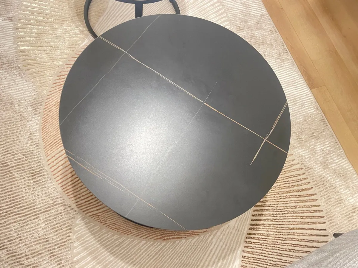 Sintered stone Nested coffee table set of 2 - Image 4