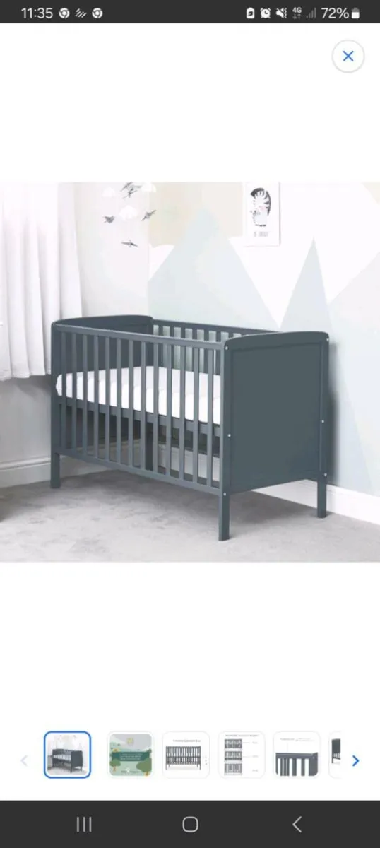 Baby cot with mattress