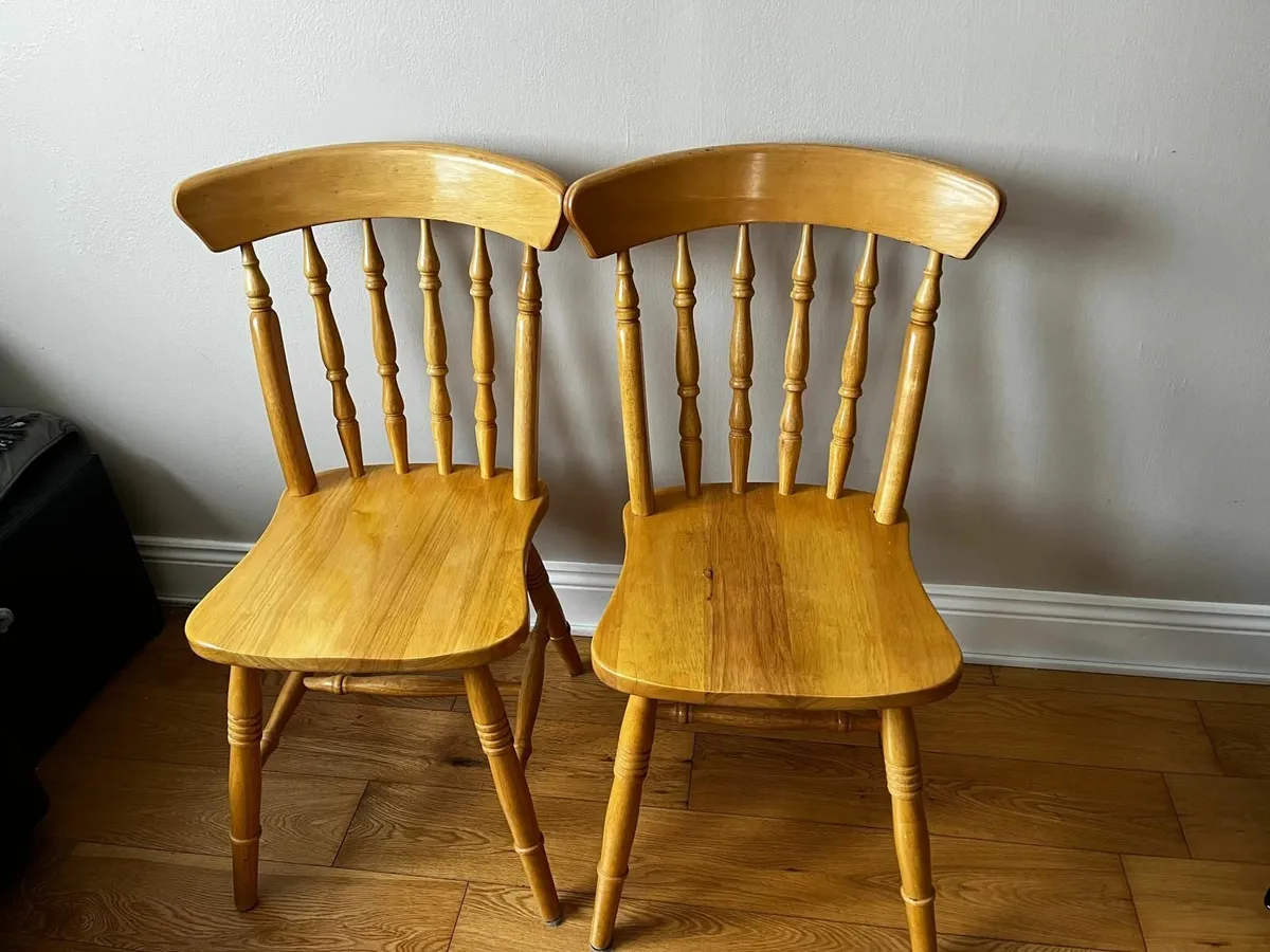 Kitchen Chairs Solid Oak PRICE REDUCED €150 O.N.O. - Image 2