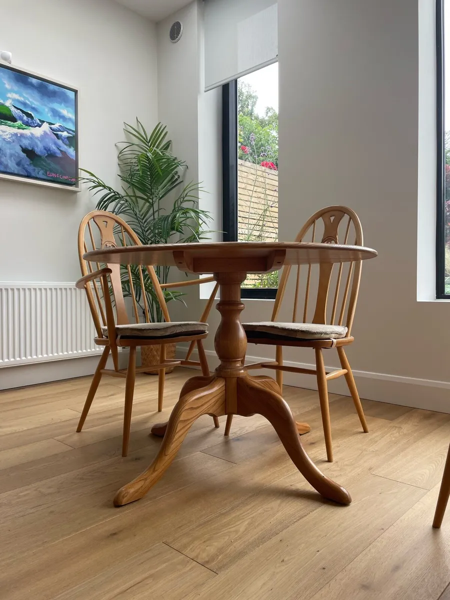 Ercol Dining Table and Chairs - Image 2