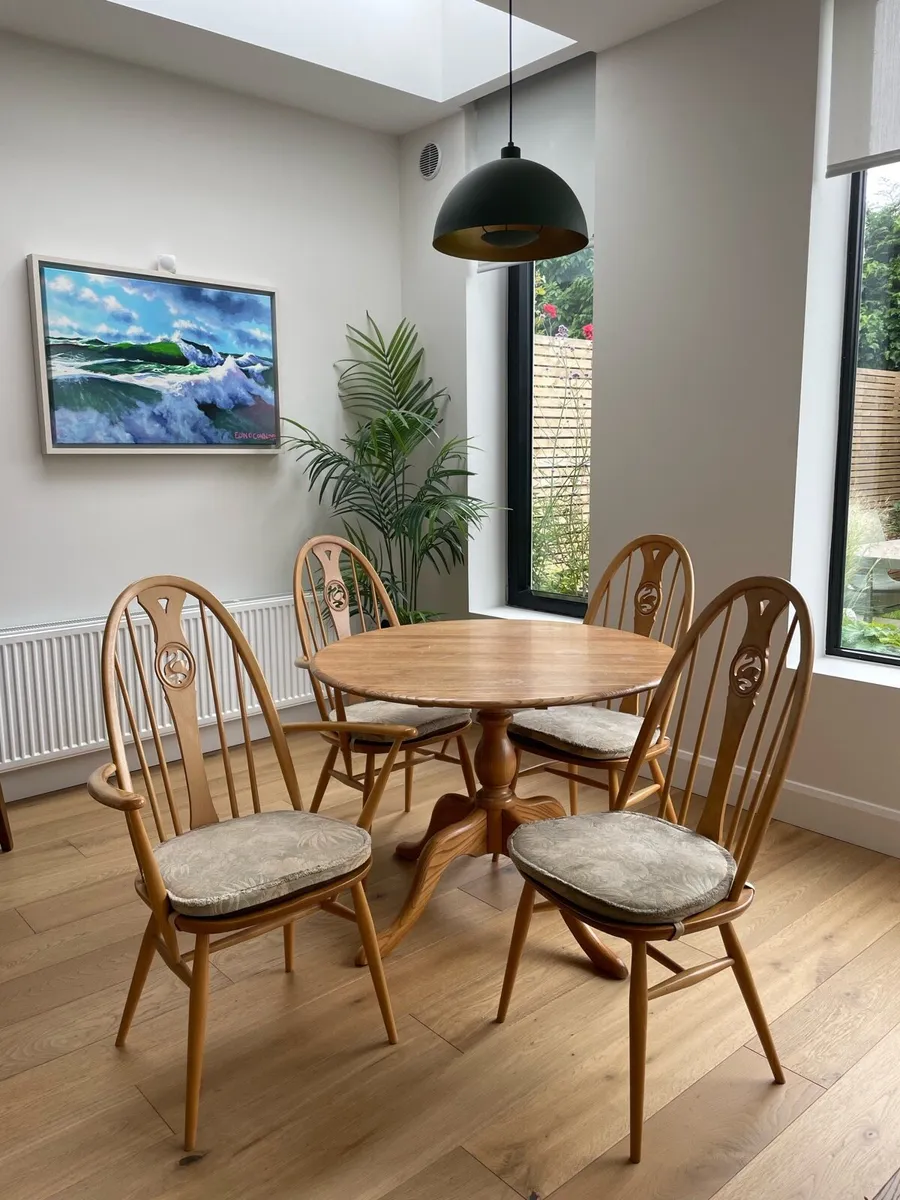 Ercol Dining Table and Chairs - Image 3