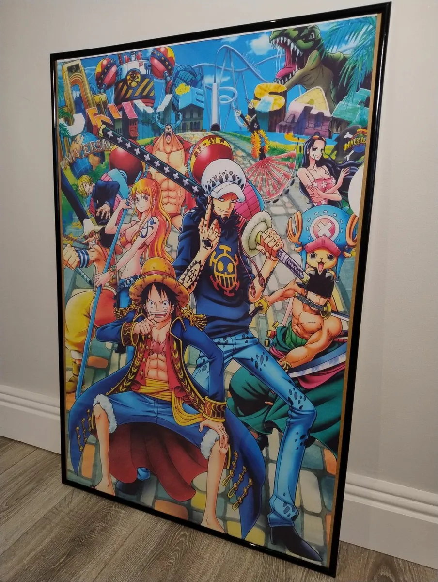 One Piece x Universal Canvas Print – A2 Framed - Image 2