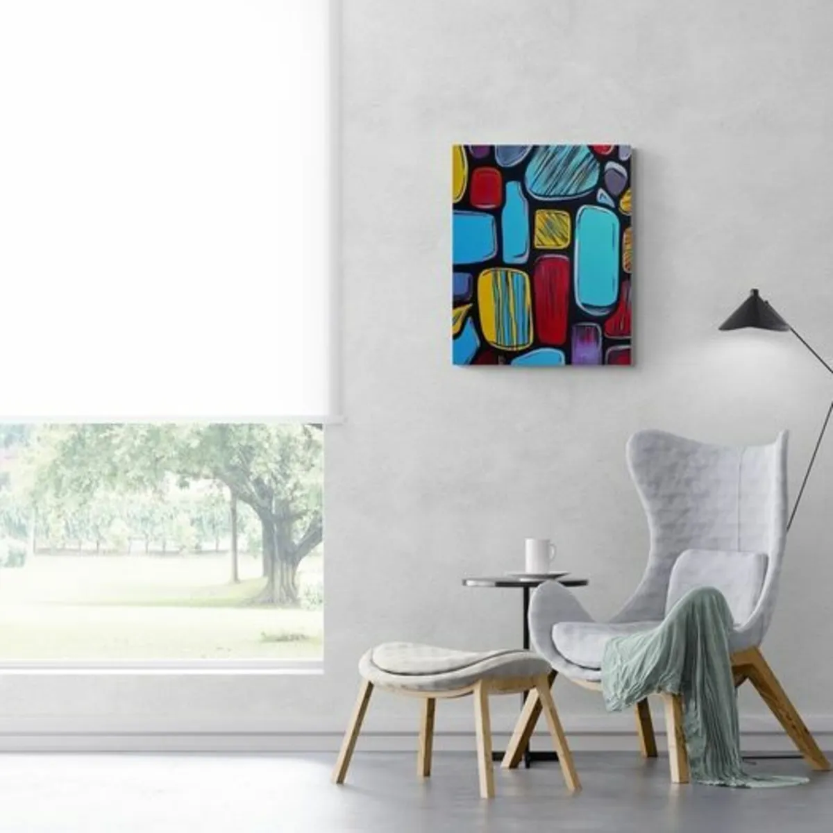 Hand paint picture, acrylic painting by Strzala - Image 1