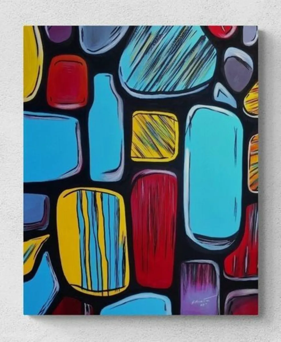 Hand paint picture, acrylic painting by Strzala - Image 2