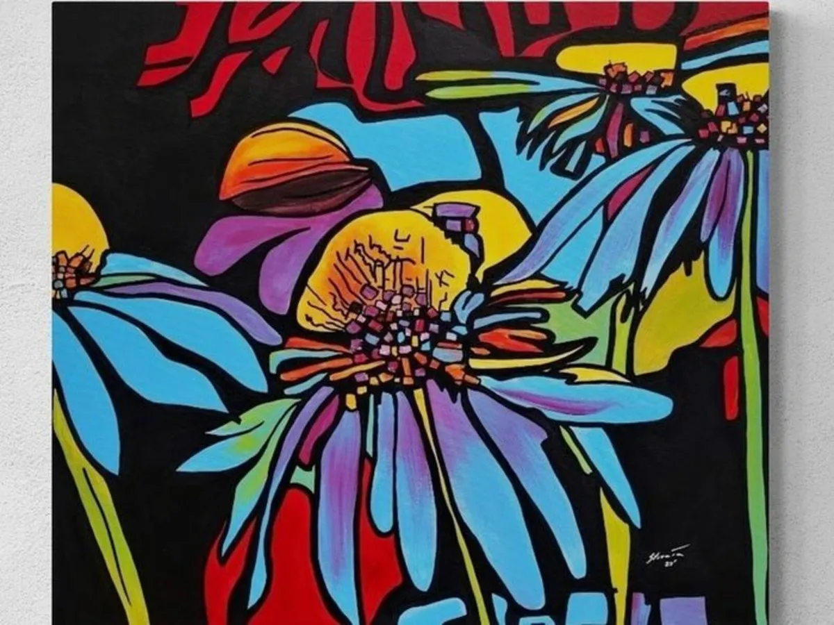 Hand paint picture, acrylic painting by Strzala - Image 1