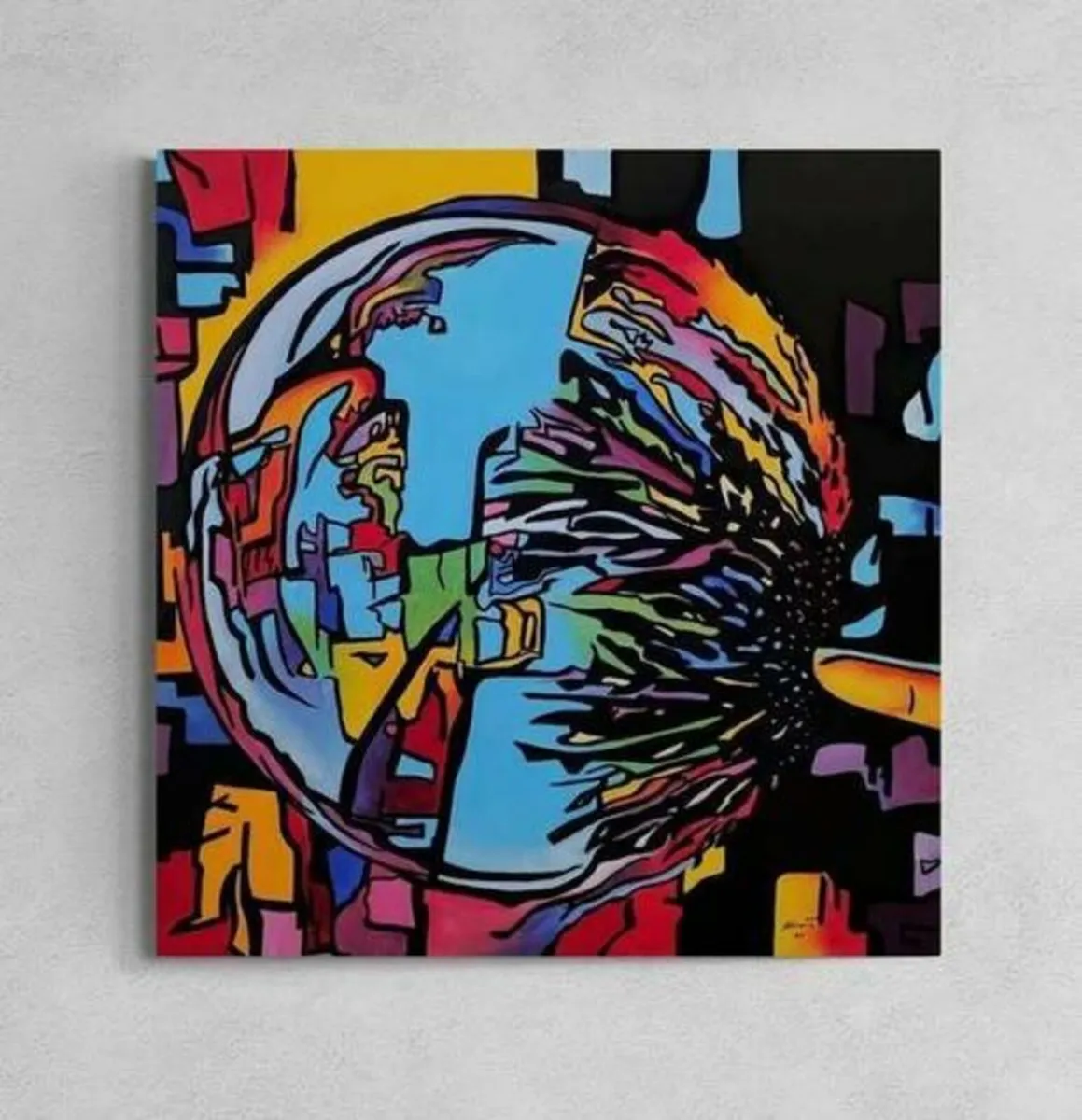 Original hand paint picture, painting by Strzala - Image 2