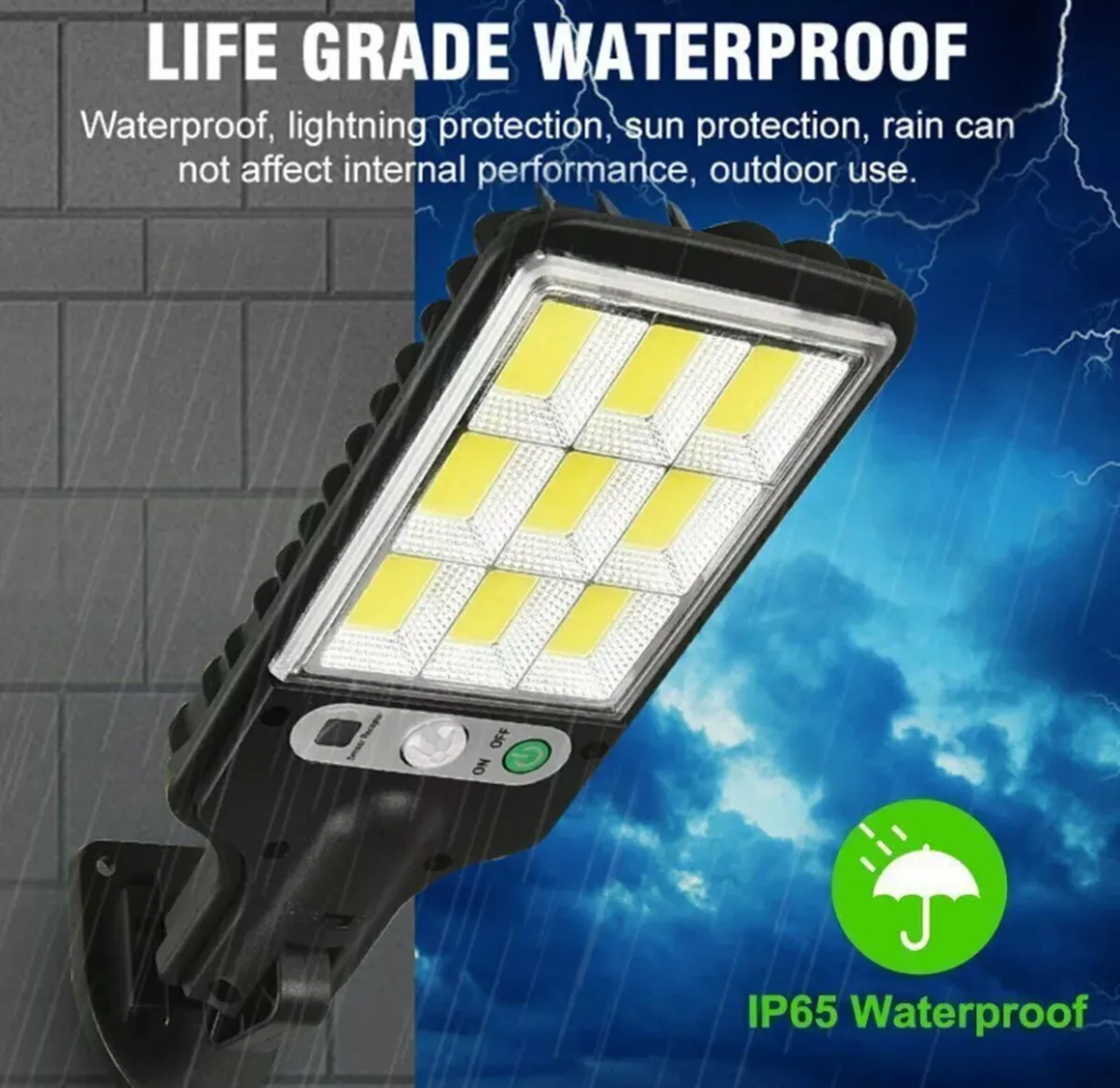 2X 6000W Solar Street Wall Lights PIR - Image 4