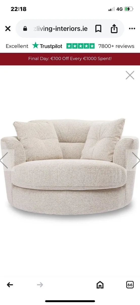 Armchair Santorini Swivel Chair EZ Living - Image 2