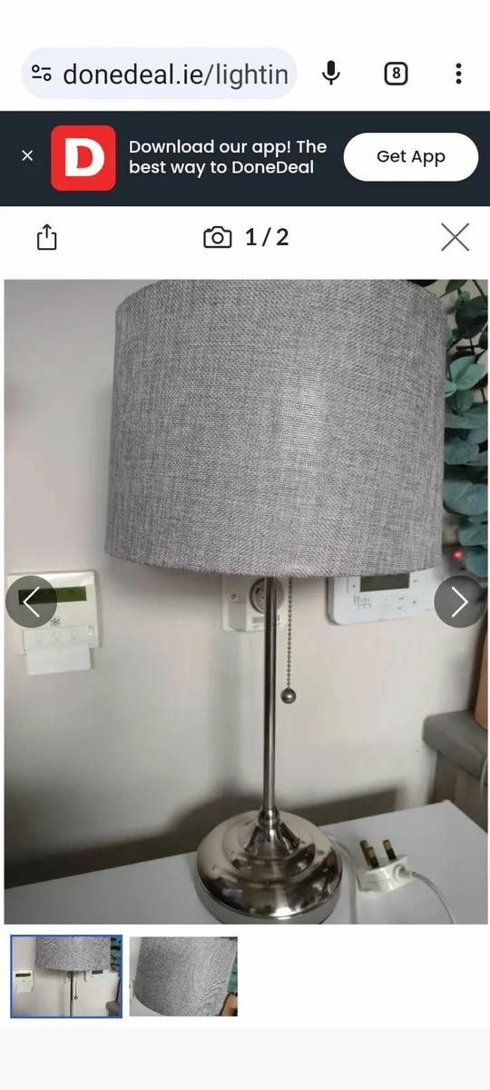 Beautiful chrome table lamp - Image 1