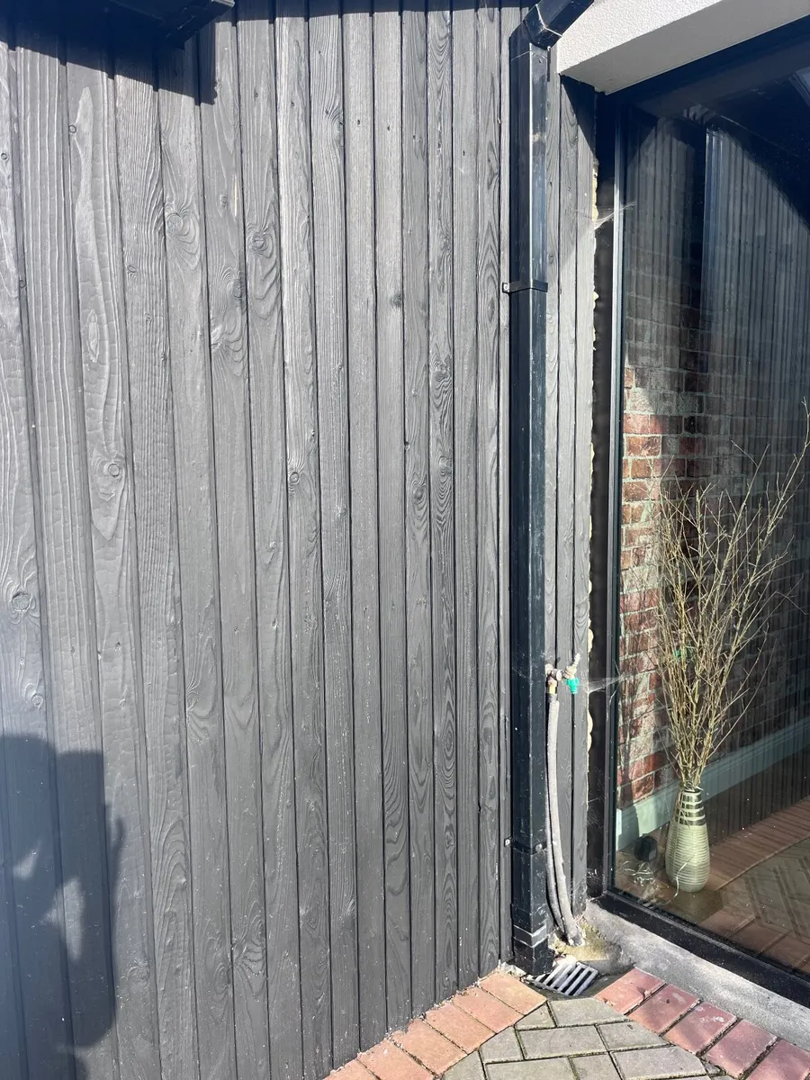 Dark black charred larch 95mm x 4m cladding