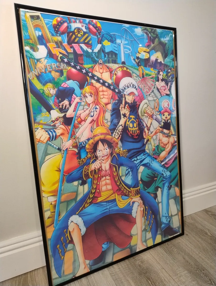 One Piece x Universal Canvas Print – A2 Framed - Image 3