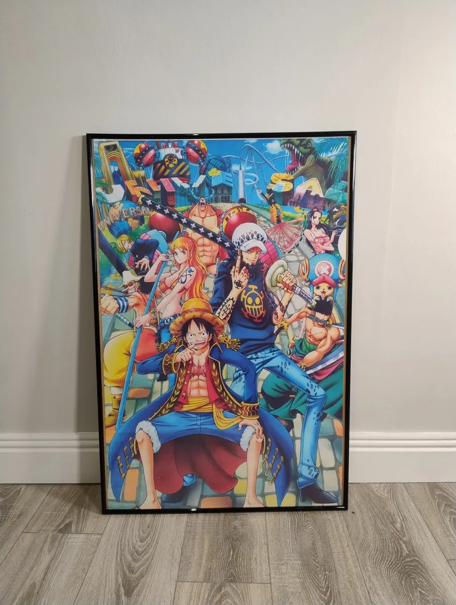 One Piece x Universal Canvas Print – A2 Framed - Image 4