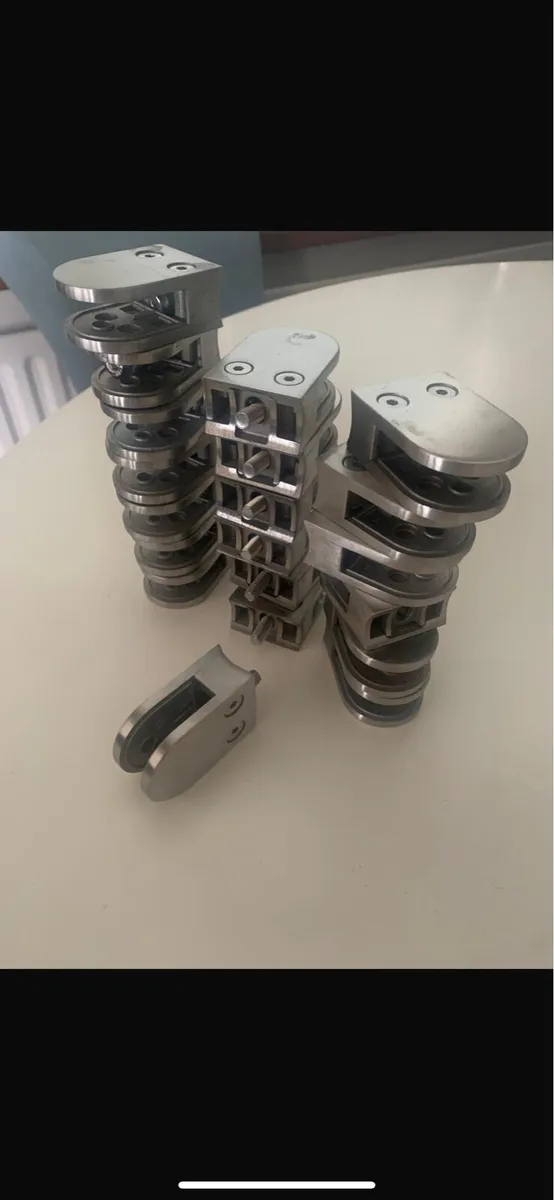 Stainless steel balustrade glass clamps - Image 1