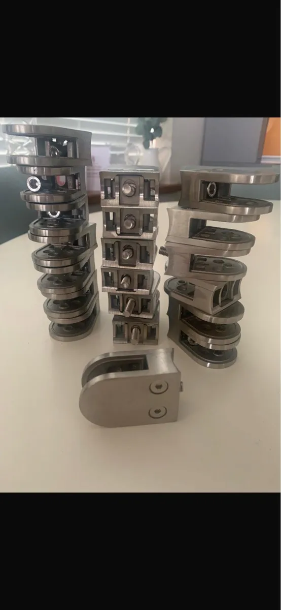 Stainless steel balustrade glass clamps - Image 2