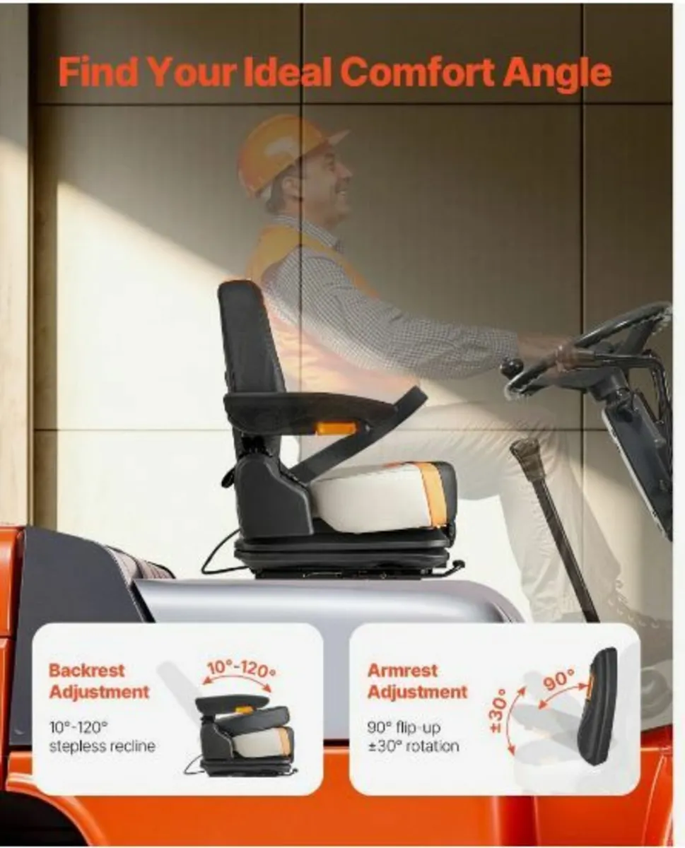 Universal Forklift Seat Fold Down Tractor - Image 1