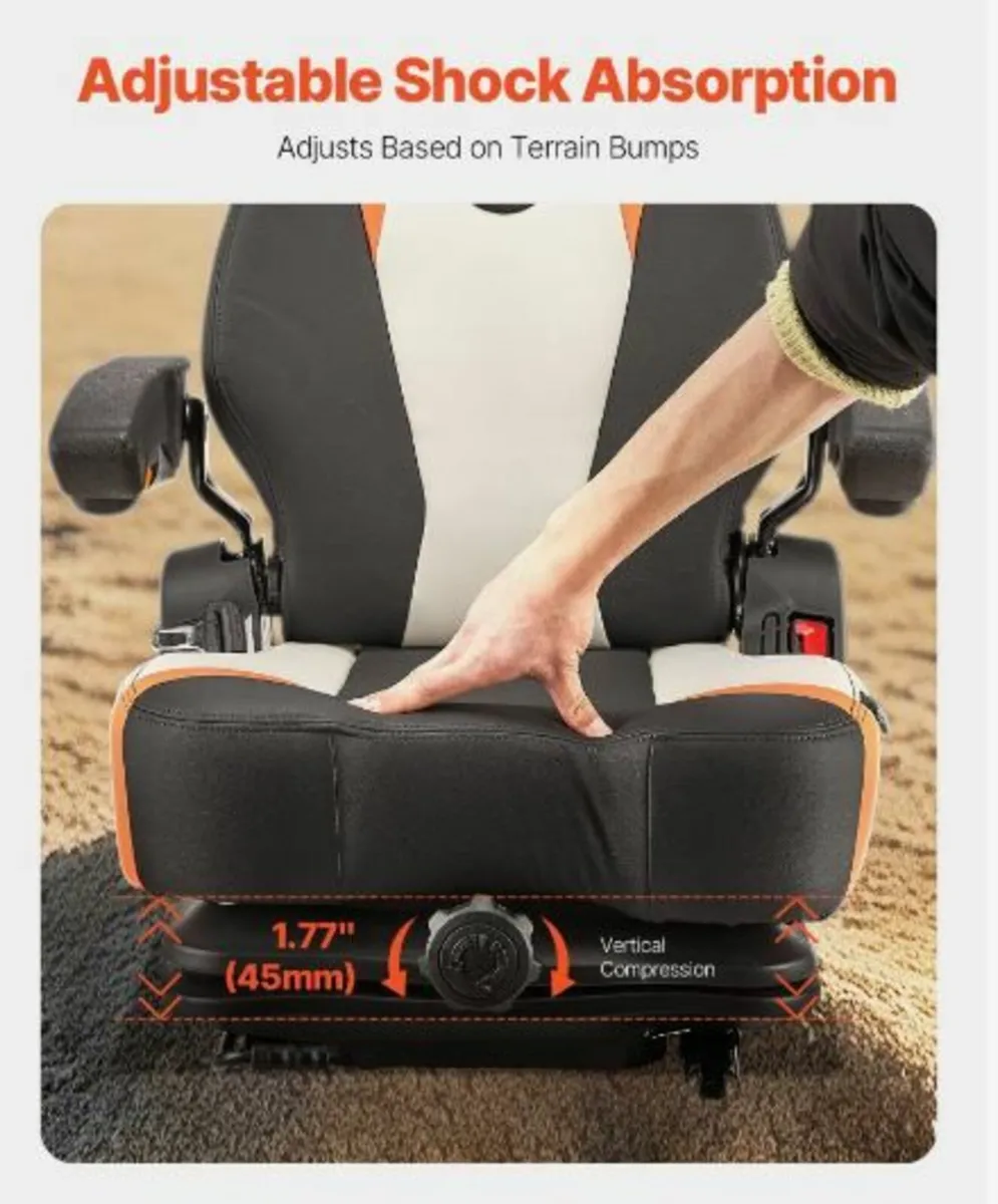 Universal Forklift Seat Fold Down Tractor - Image 3
