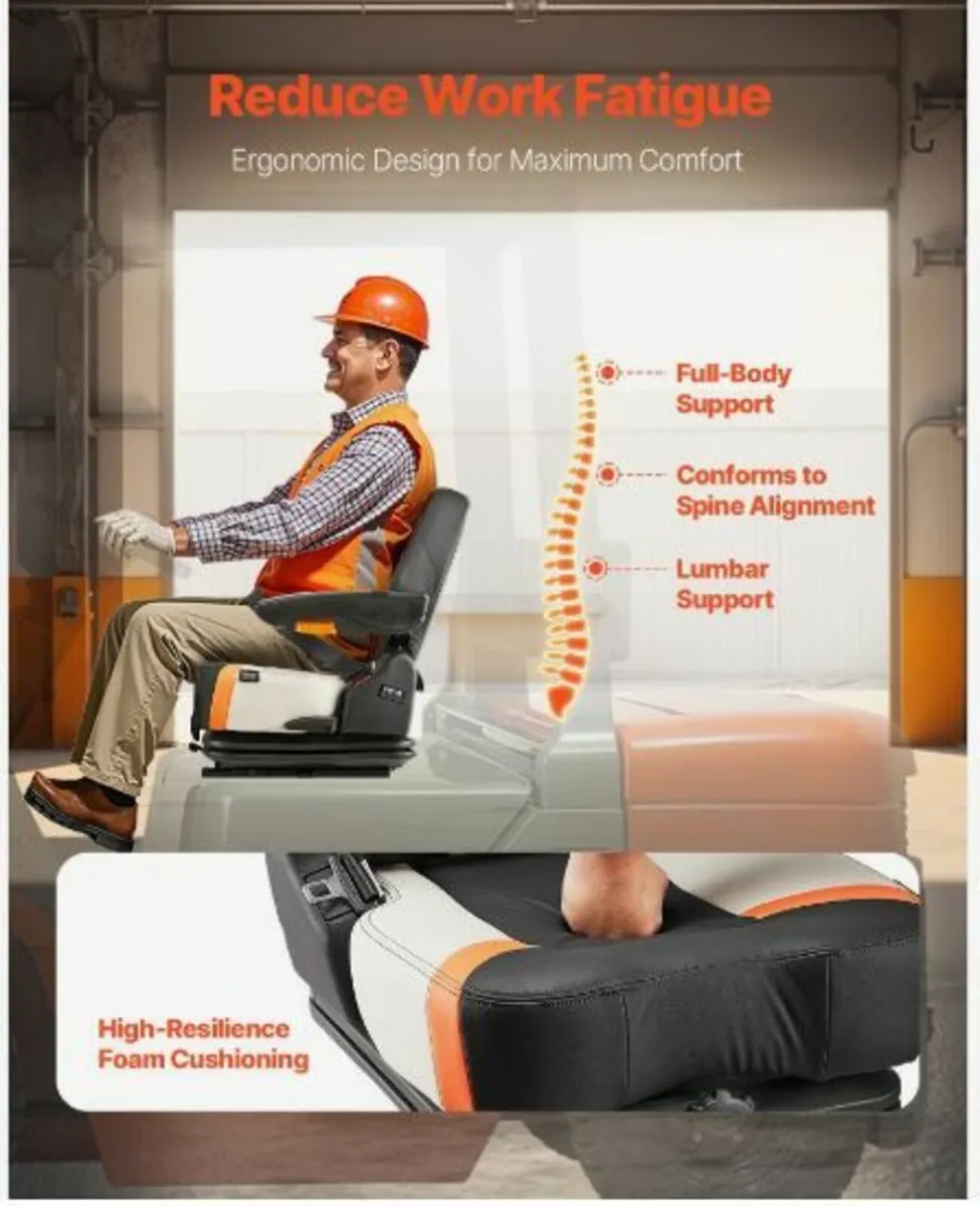 Universal Forklift Seat Fold Down Tractor - Image 4