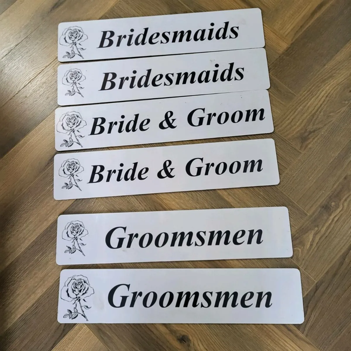 Wedding car number plates