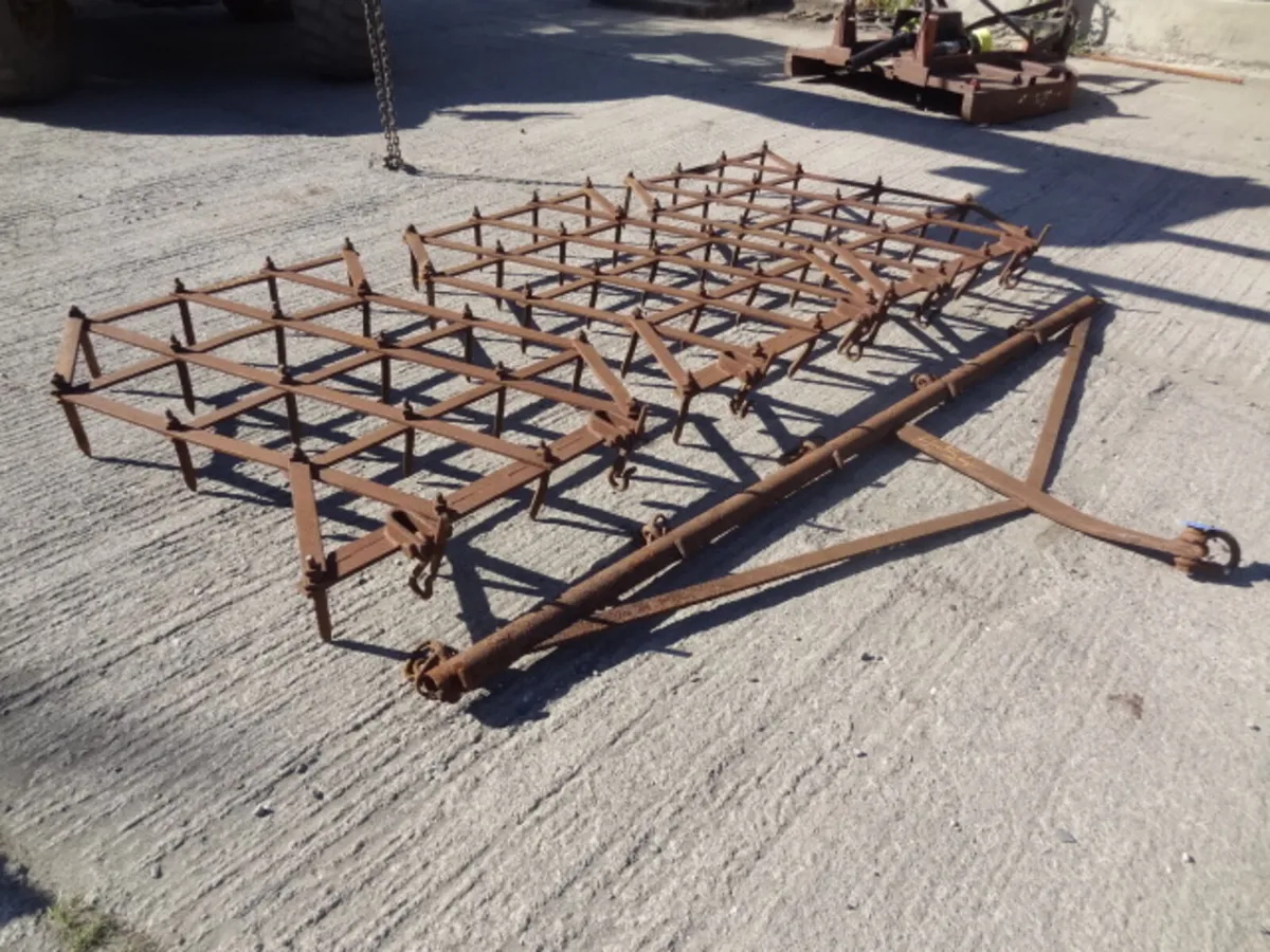 Trailed Heavy Duty 3 section Pin Harrow - Image 1