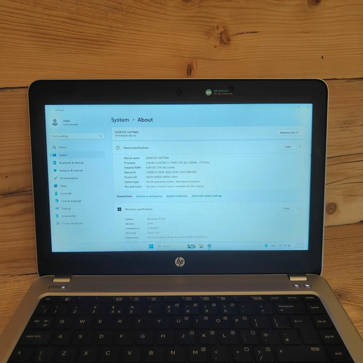 HP ProBook 430 G4 / Intel I5 7th Gen / 8Gb DDR4 / - Image 2