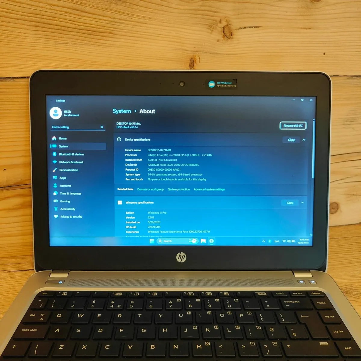 HP ProBook 430 G4 / Intel I5 7th Gen / 8Gb DDR4 / - Image 3
