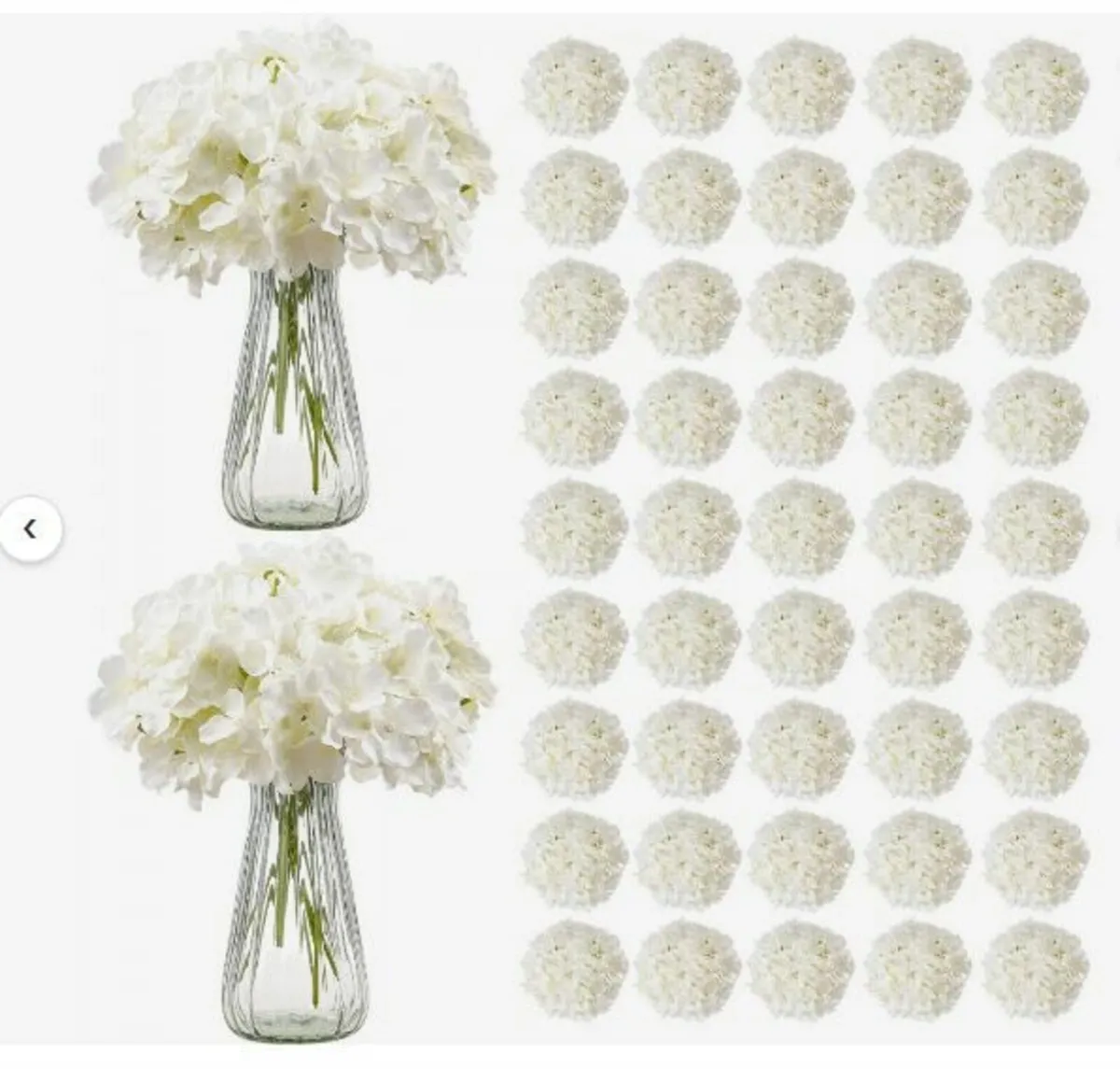 105 Pcs Artificial Silk Hydrangea Flowers - Image 1