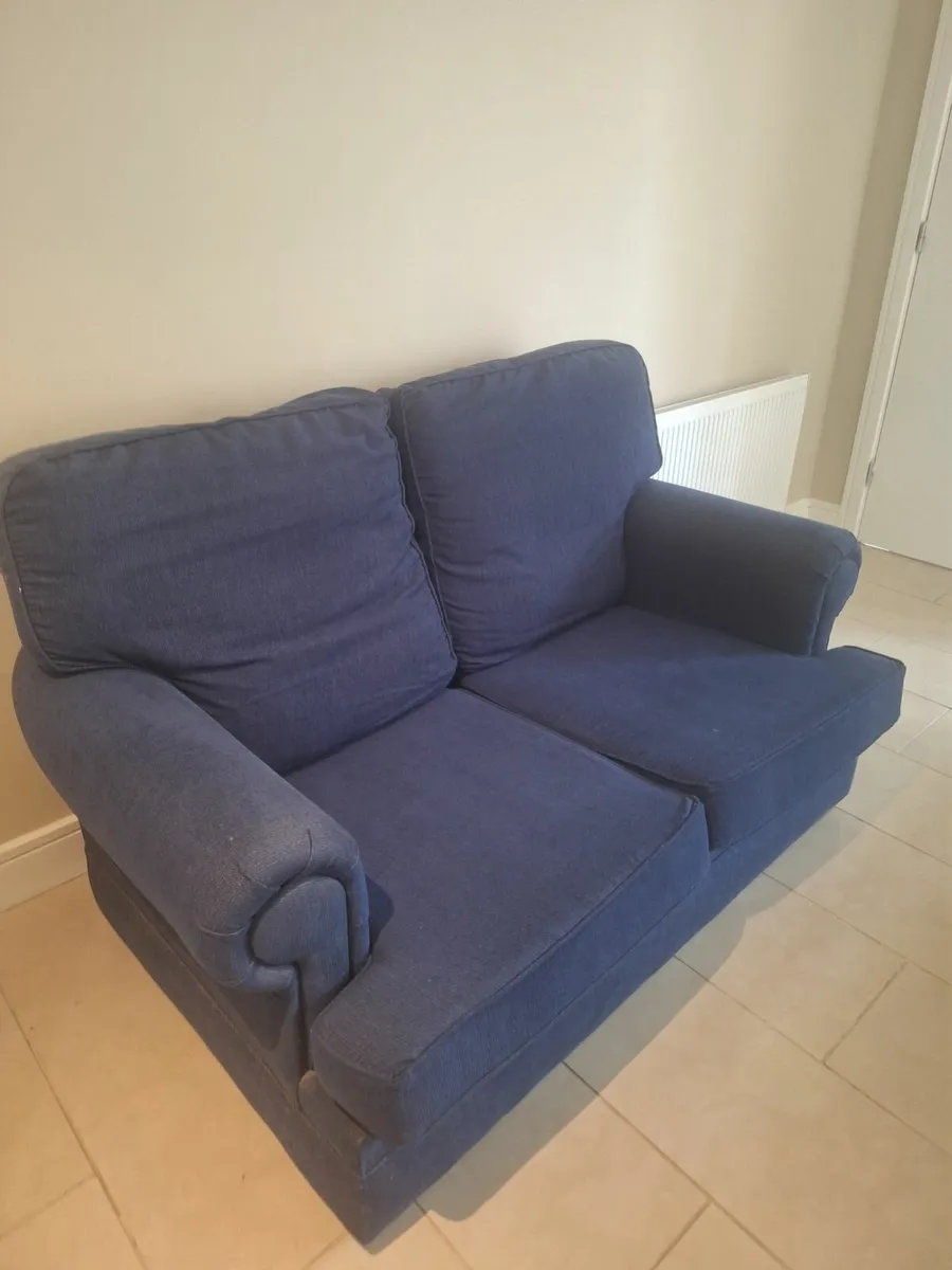 Navy 2 Seater sofa - Image 1